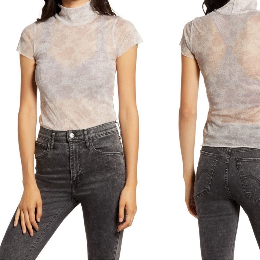 Free People Print Mesh Baby T-Shirt